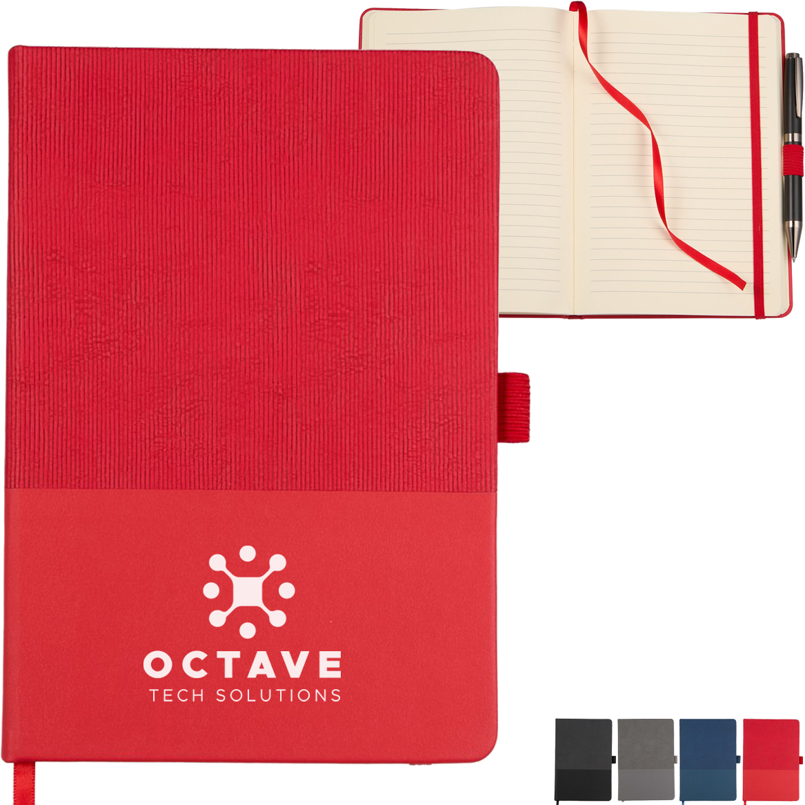 Product Photo 1 Recycled Ribbed Bound Journal, 5-1/2" x 8-1/2"