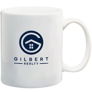 White Ceramic Mug, 11 oz. - HT2392