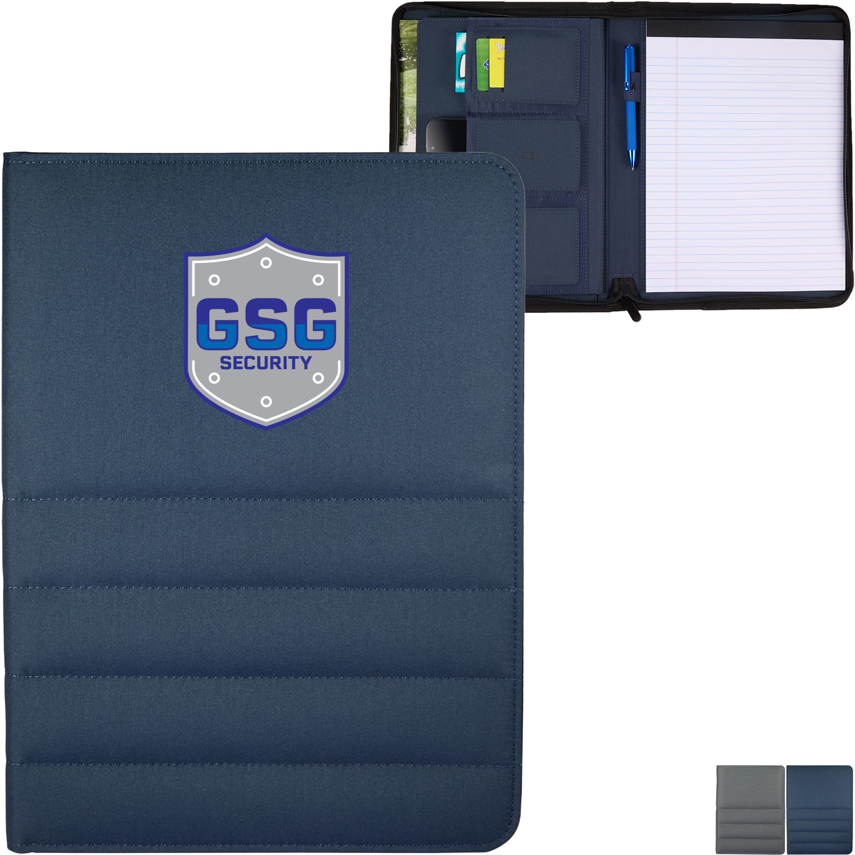 Product Photo 1 Puffer Zippered Padfolio w/ FSC® Recycled Paper, 8-1/2" x 11"