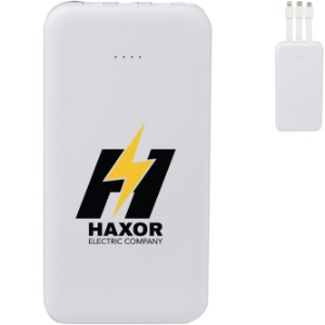 UL Listed Power Bank w/ Multi-Cables, 5000mAh - LD5577