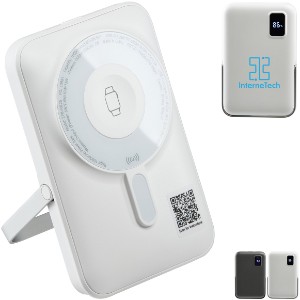Regal 20W PD Power Bank w/ 15W Magnetic Wireless Charger, Watch Charger & Phone Stand, 10000mAh - AR1943