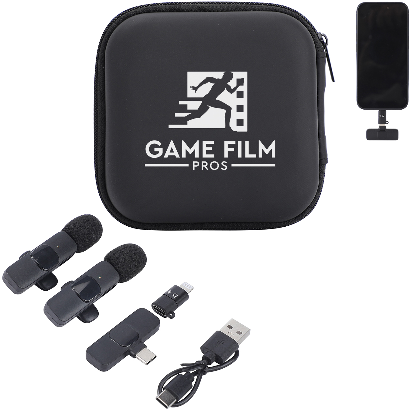 Product Photo 1 Center Stage Portable Wireless Lavalier Microphone - Set of 2