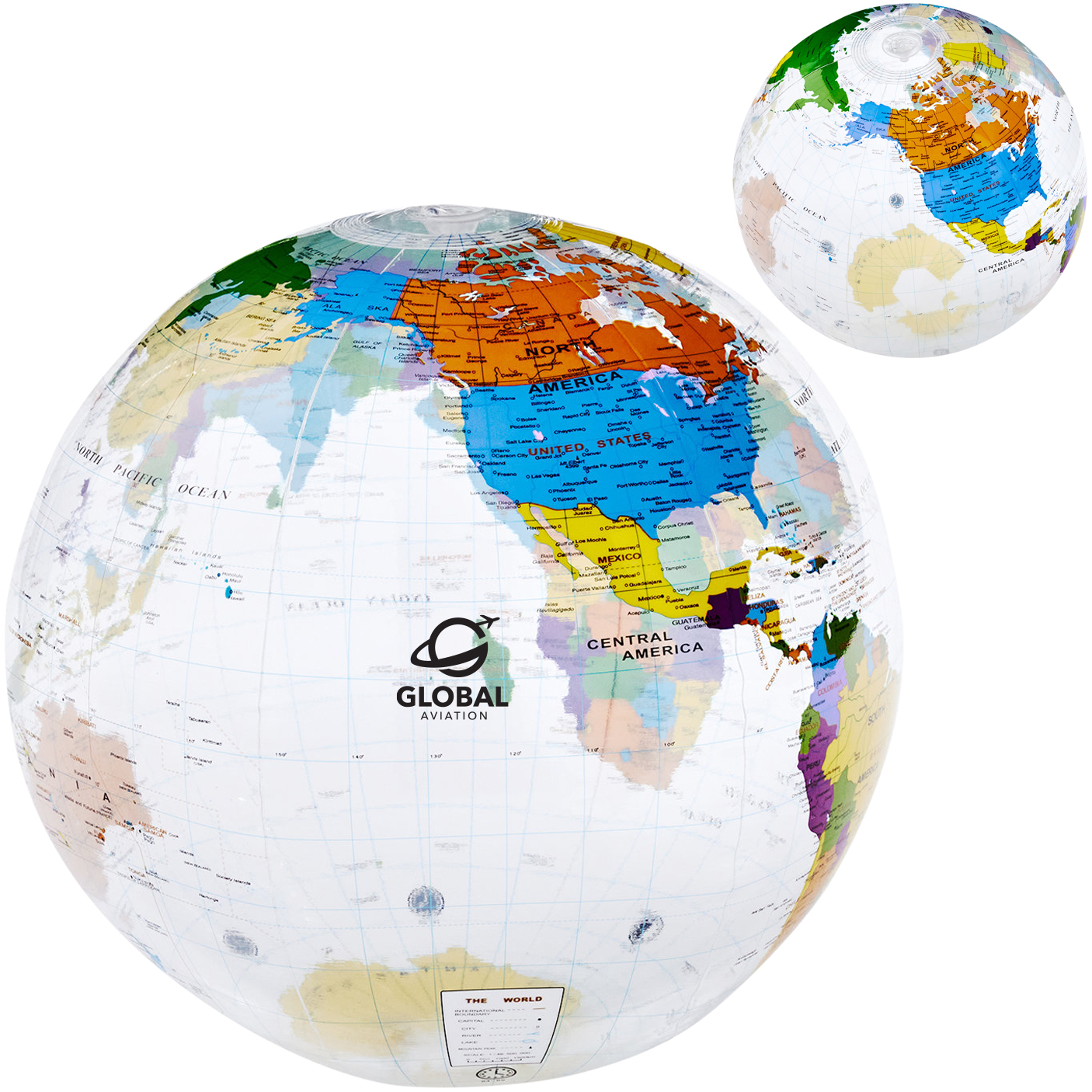 Product Photo 1 World Globe Beach Ball, 16"