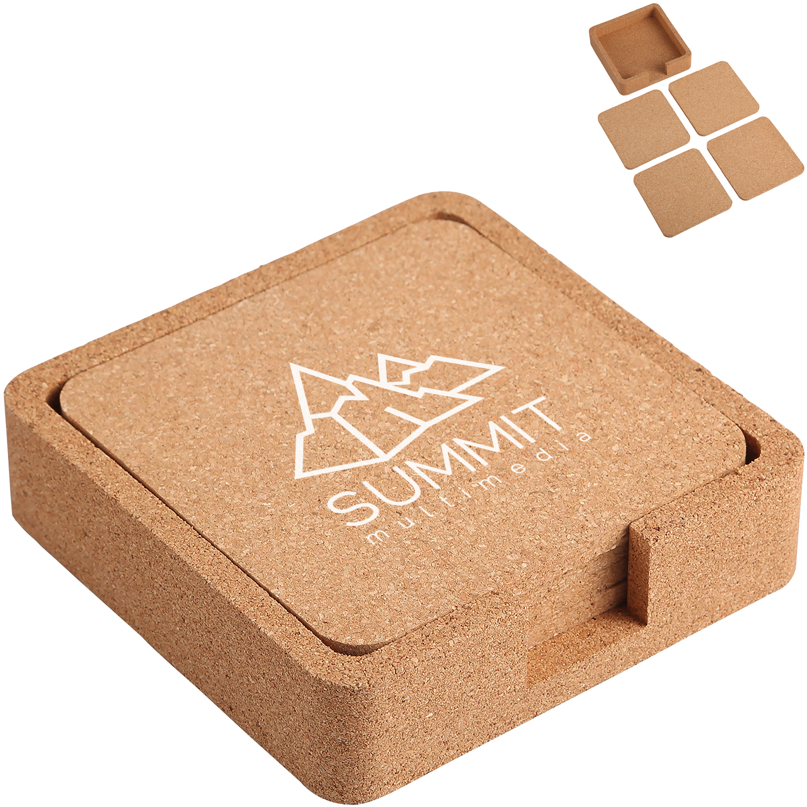 Product Photo 1 Square Cork Coaster 4-Piece Set