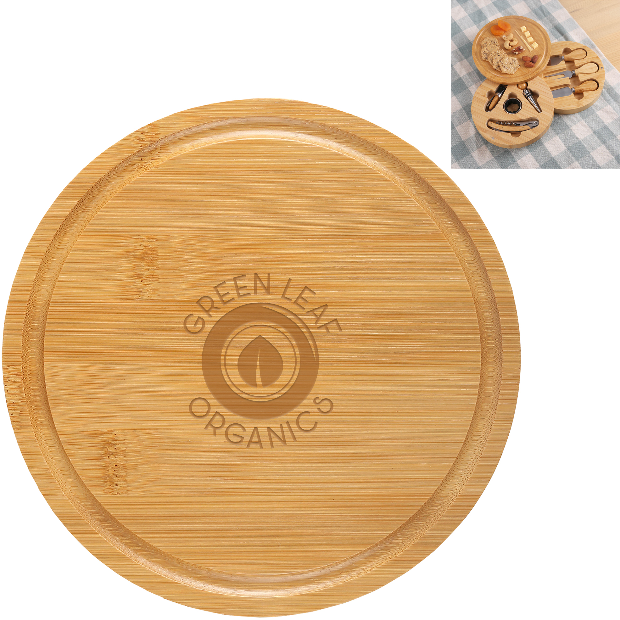 Product Photo 1 Swivel Top Bamboo Cheese Board Set