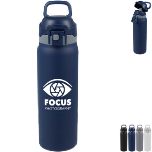 Rhine 2-in-1 Vacuum Insulated Recycled Stainless Steel Bottle, 30oz. - LD5607