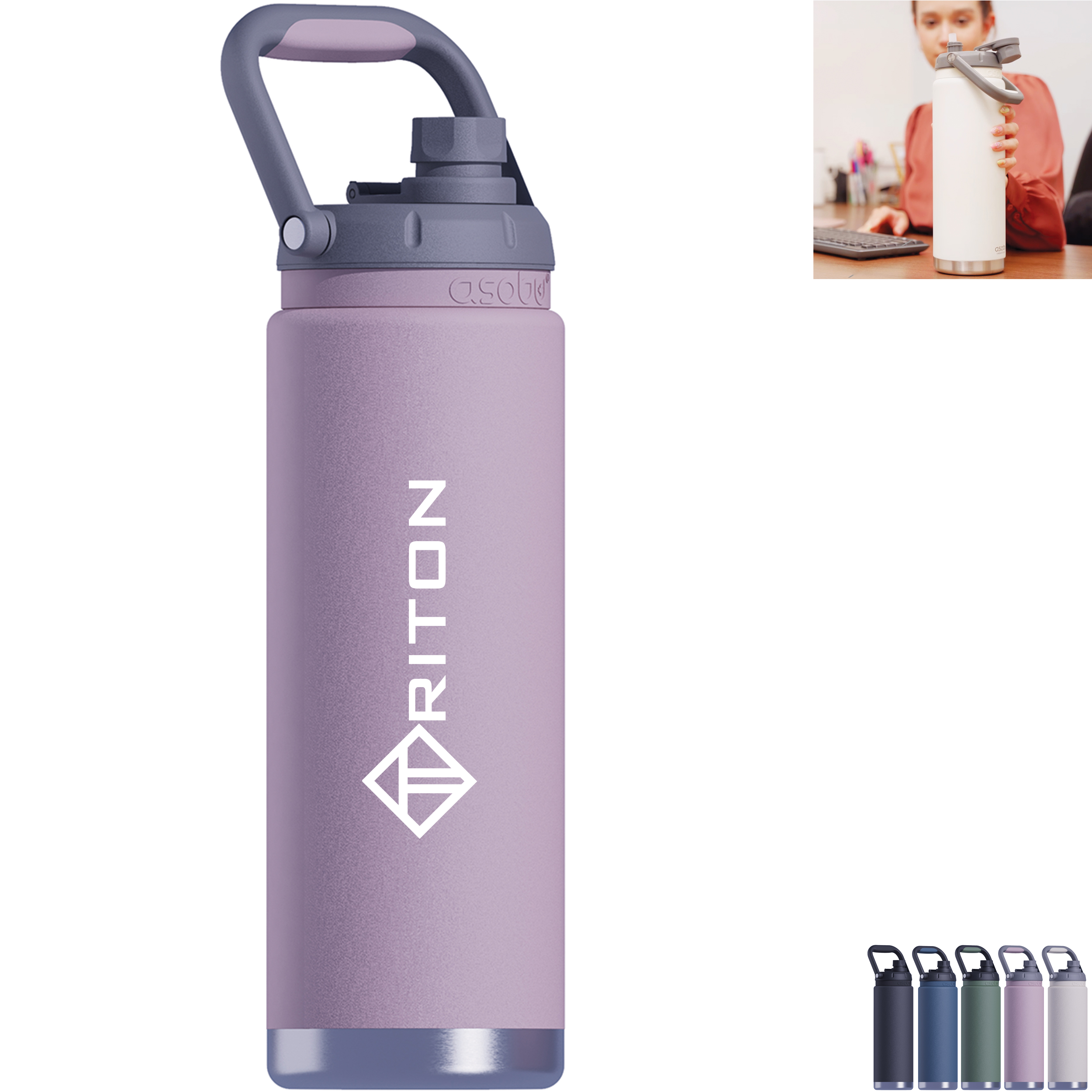 Product Photo 1 Asobu® Canyon Pop Up Straw Water Bottle, 50 oz.