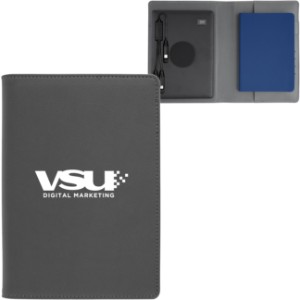 Recycled Power Folio w/ Wireless Charger & Power Bank Set - HT6827