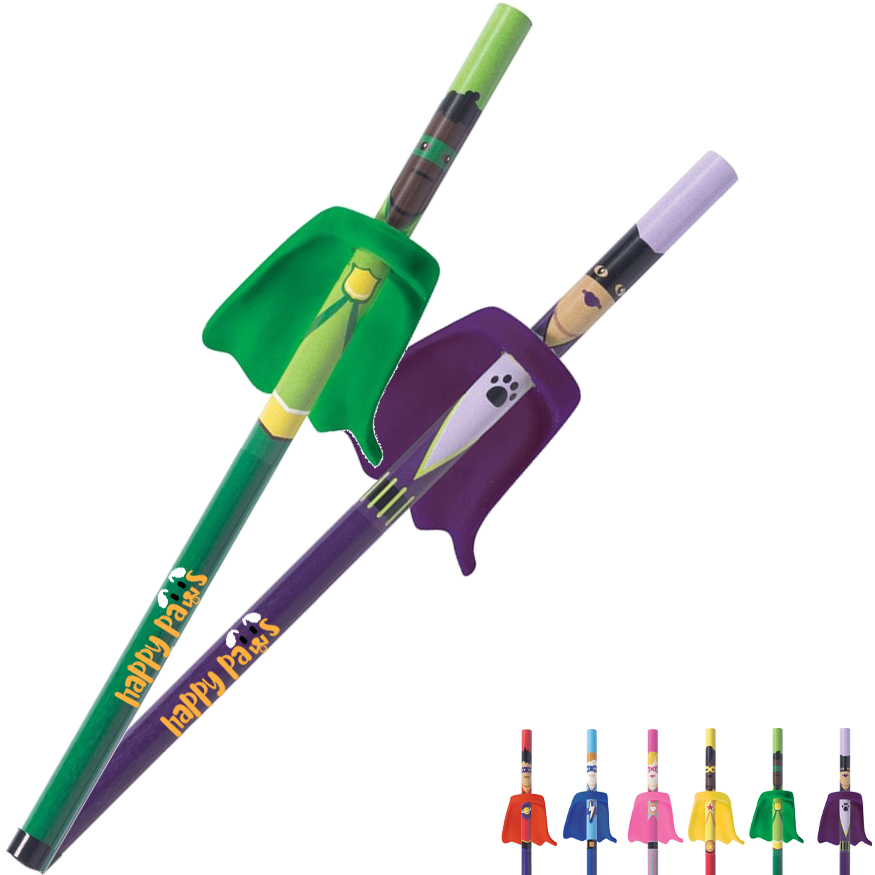 Product Photo 1 Pencil Heroes Superhero Pencil with Eraser Cape