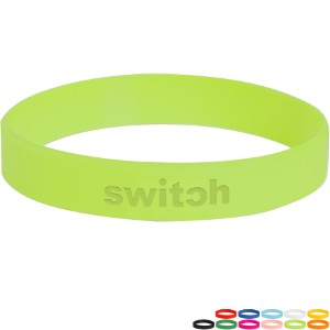 USA Made Debossed Silicone Wristband Bracelet - GE1205