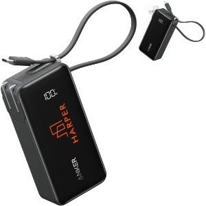 Anker® Fusion Built-In Cable Power Bank, 10000mAh - GM2459