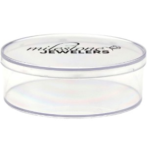 Clear Plastic Round, 4-3/10" x 1-3/8" - GY9606