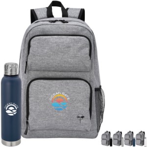 EarthTrendz™ Eco-Friendly Jet Setter Backpack & Bottle Kit - ST9311
