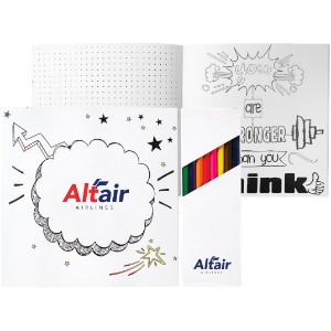 Inspirational Adult Coloring Book & 8-Color Pencil Set - JN1236