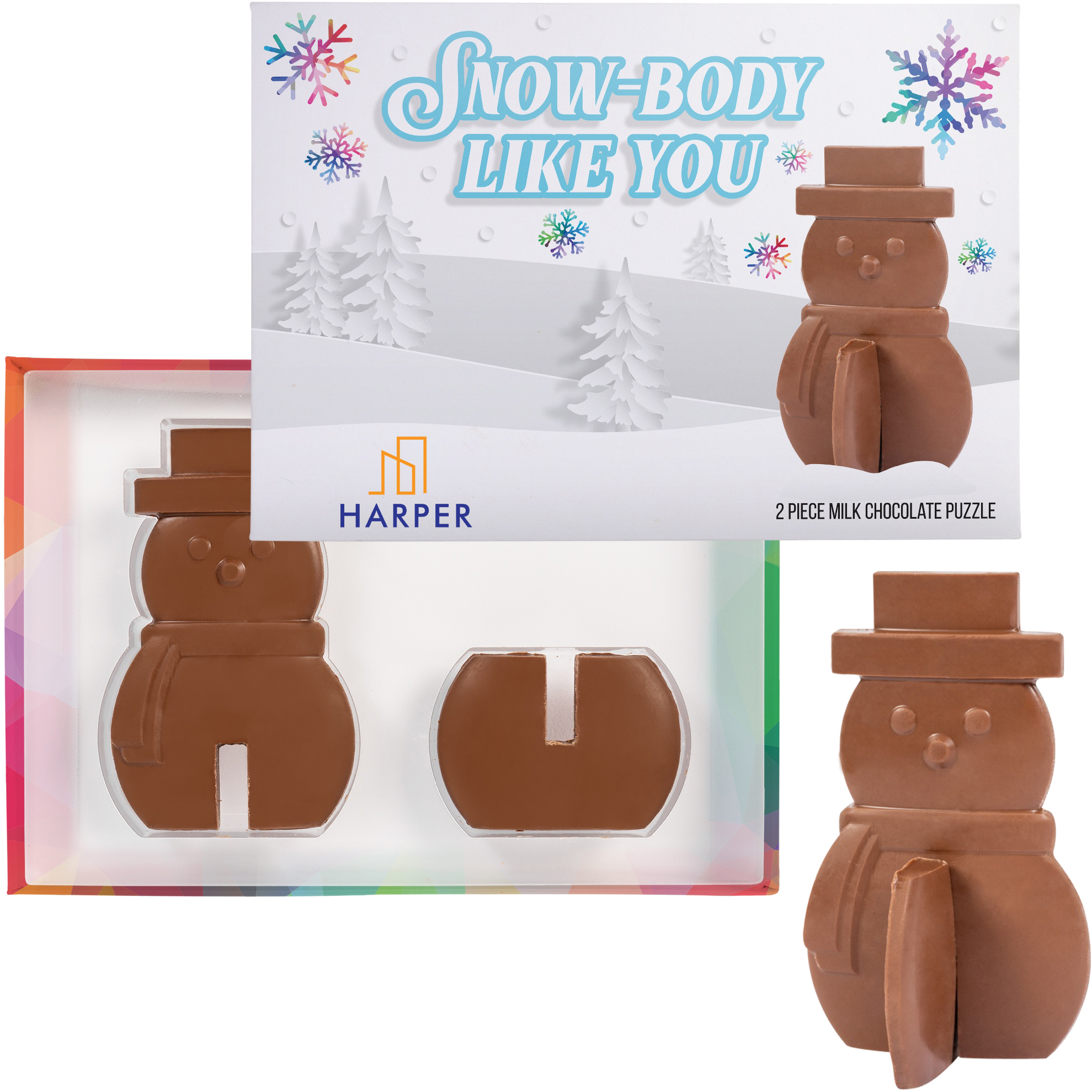 Product Photo 1 Milk Chocolate 3D Puzzle Snowman
