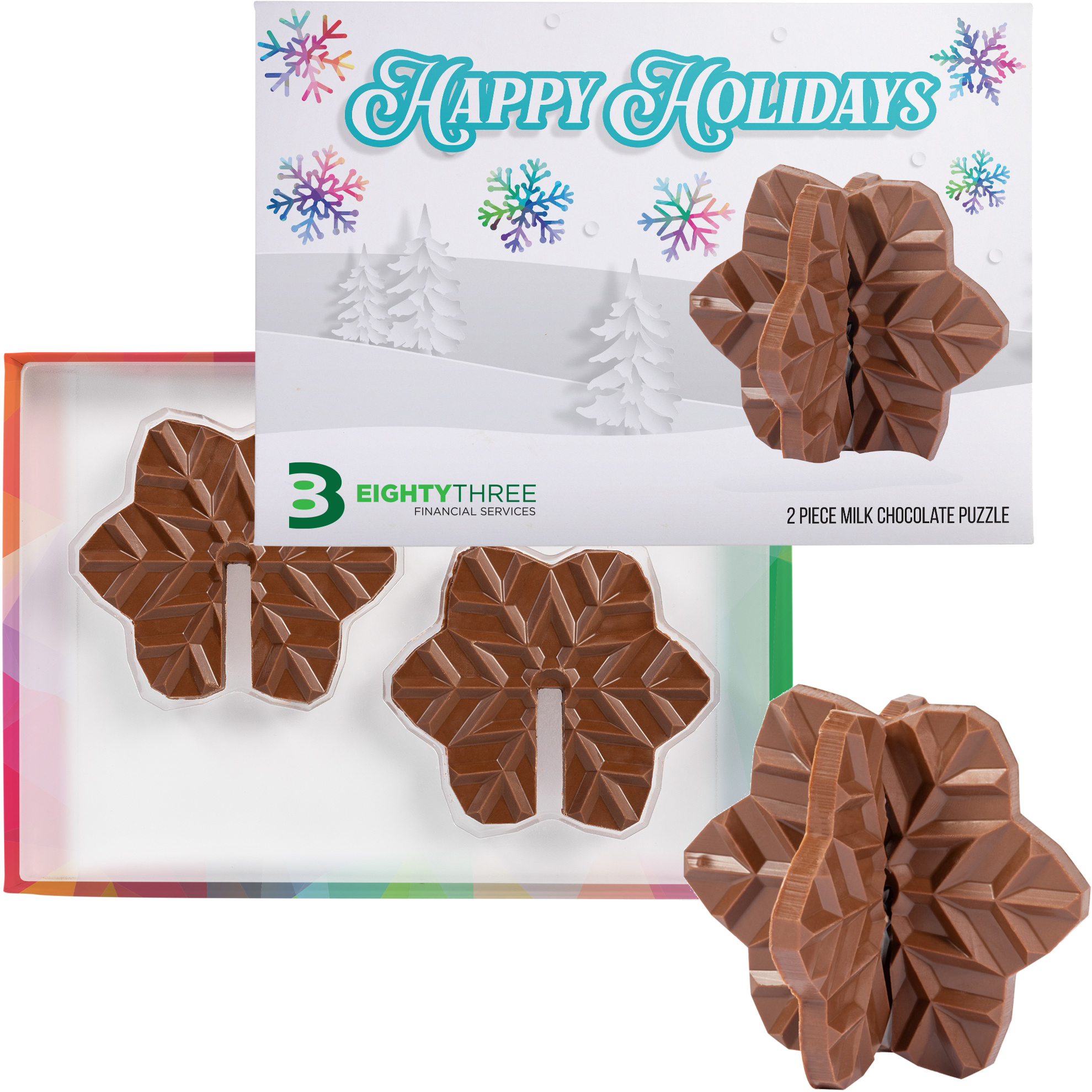 Product Photo 1 Milk Chocolate 3D Puzzle Snowflake