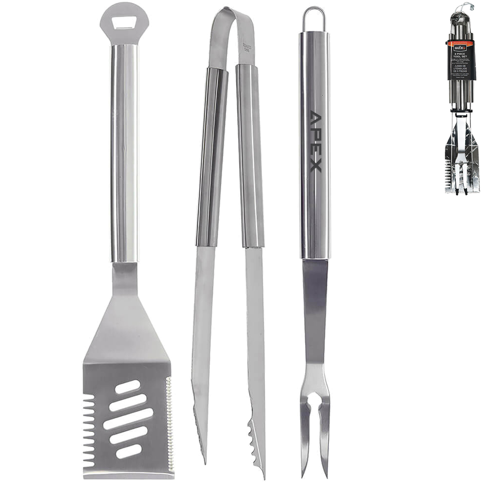 Product Photo 1 Mr. Bar-B-Q® 3 Piece Stainless Steel Tool Set