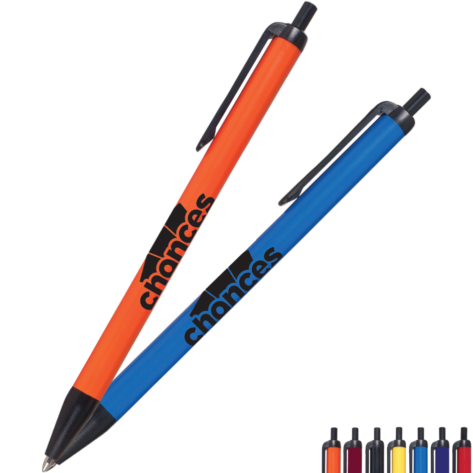 Product Photo 1 USA Made Value Click Black Trim Solids Retractable Pen