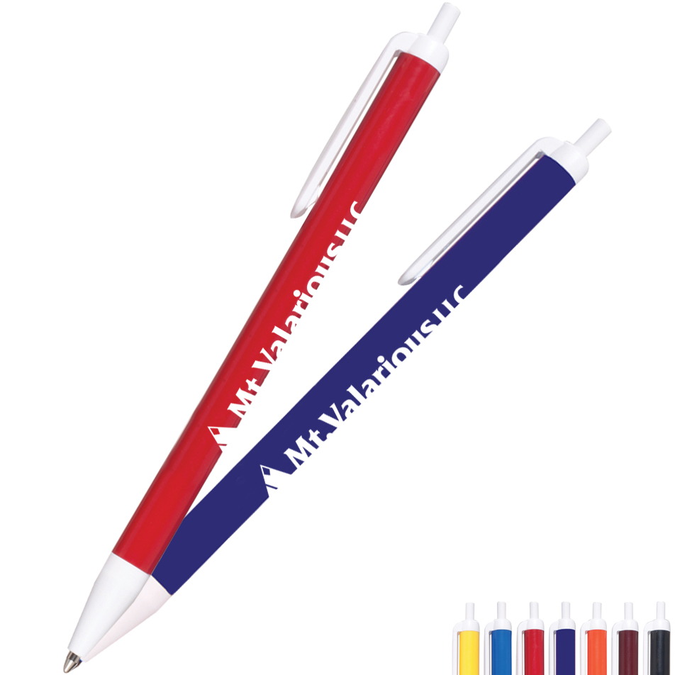 Product Photo 1 USA Made Value Click White Trim Solids Retractable Pen