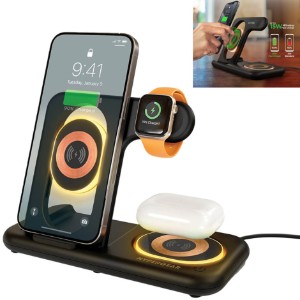 Hypergear Power Fold X-Ray 4-in-1 Foldable Wireless Charging Stand w/ 15W Wireless Fast Charge - HG1262
