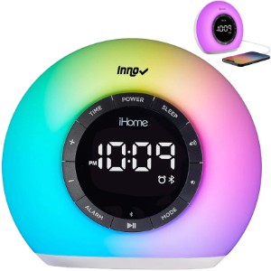 iHome® Sunrise Alarm Clock Radio w/ Bluetooth Speaker & Color Changing Lamp - HG1265