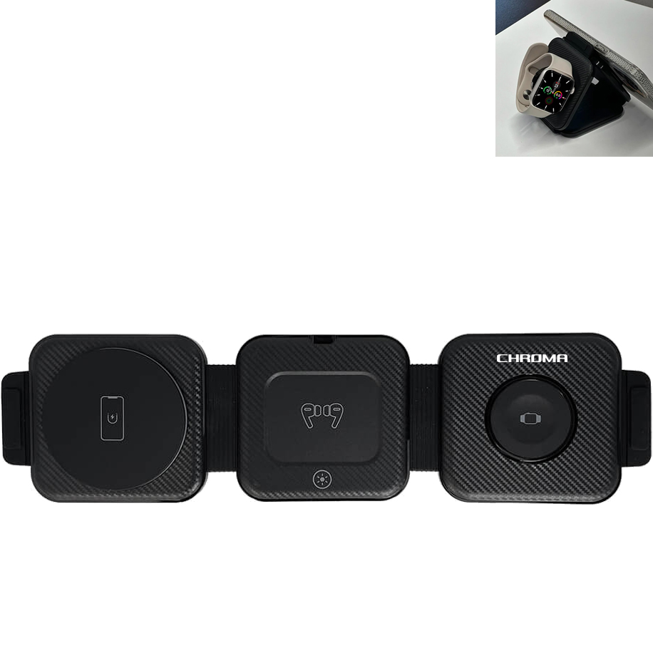 Product Photo 1 TANGELO ChargeLux 3-in-1 Magnetic Folding Wireless Charger