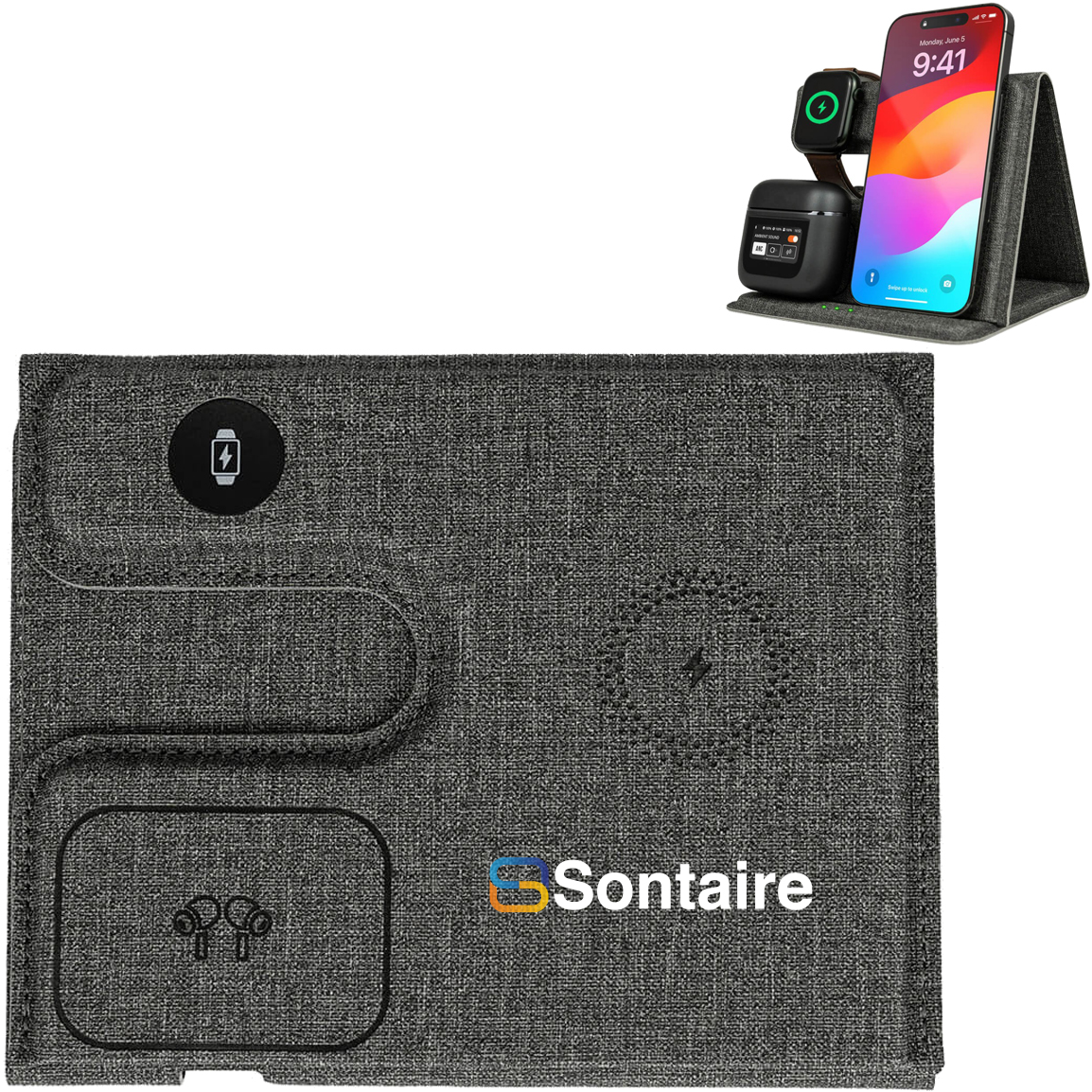 Product Photo 1 TANGELO ChargePro 3-in-1 Foldable Wireless Charger