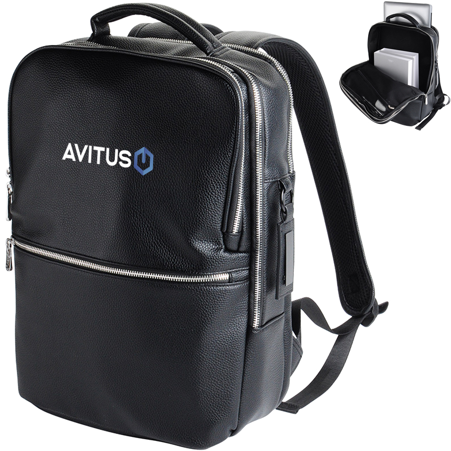 Product Photo 1 AeroLOFT™ Odyssey PU Leather Dual Compartment Backpack