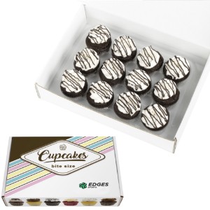 Chocolate with Vanilla Frost Signature Bite-Size Cupcakes, 12 Piece - MD9704