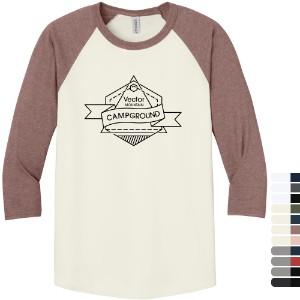 Jerzees® Premium Blend Combed Ring Spun Cotton/Poly 3/4 Sleeve Raglan Unisex Tee - WJ7257