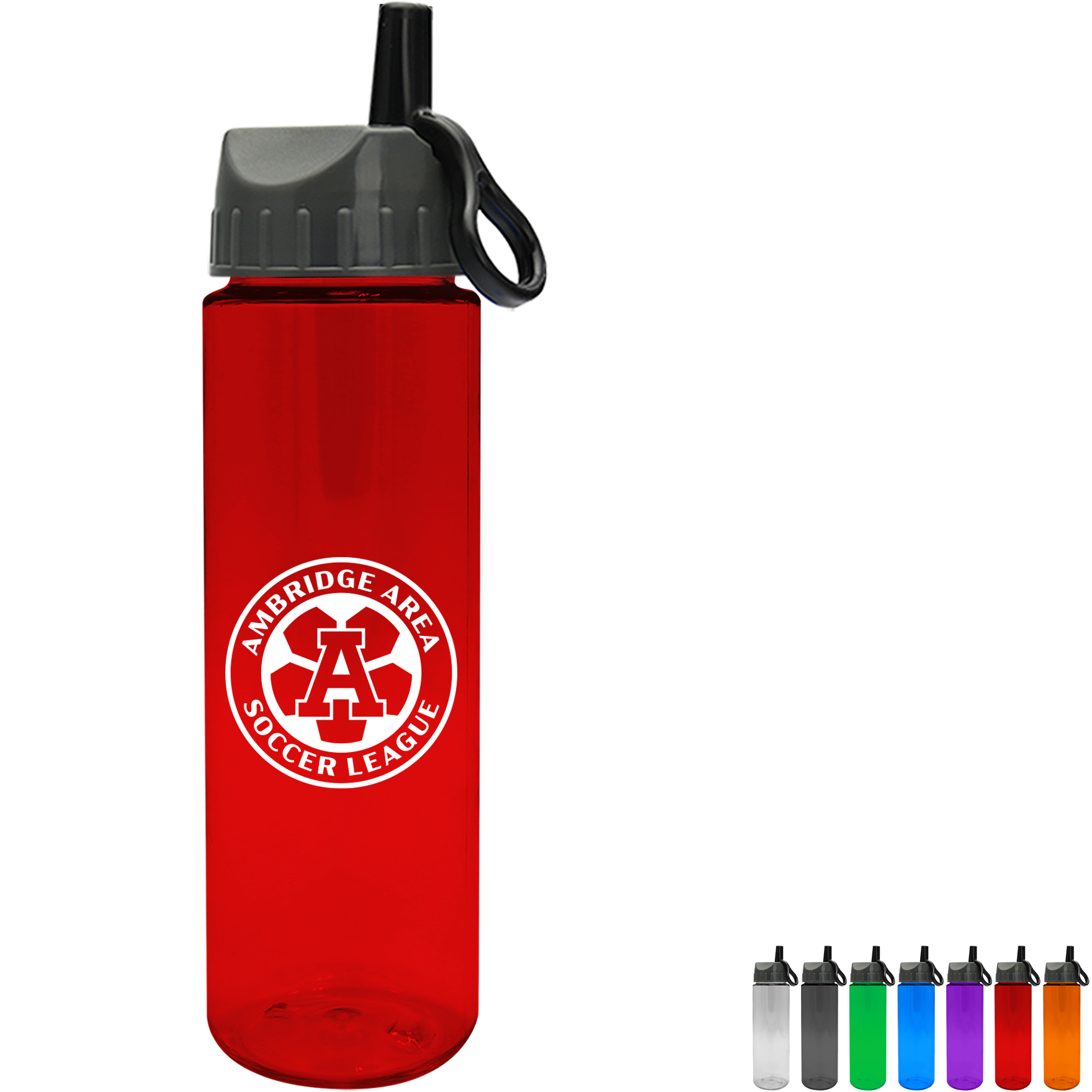Product Photo 1 Freedom Transparent Tritan™ Bottle with Ring Straw Lid, 28 oz.