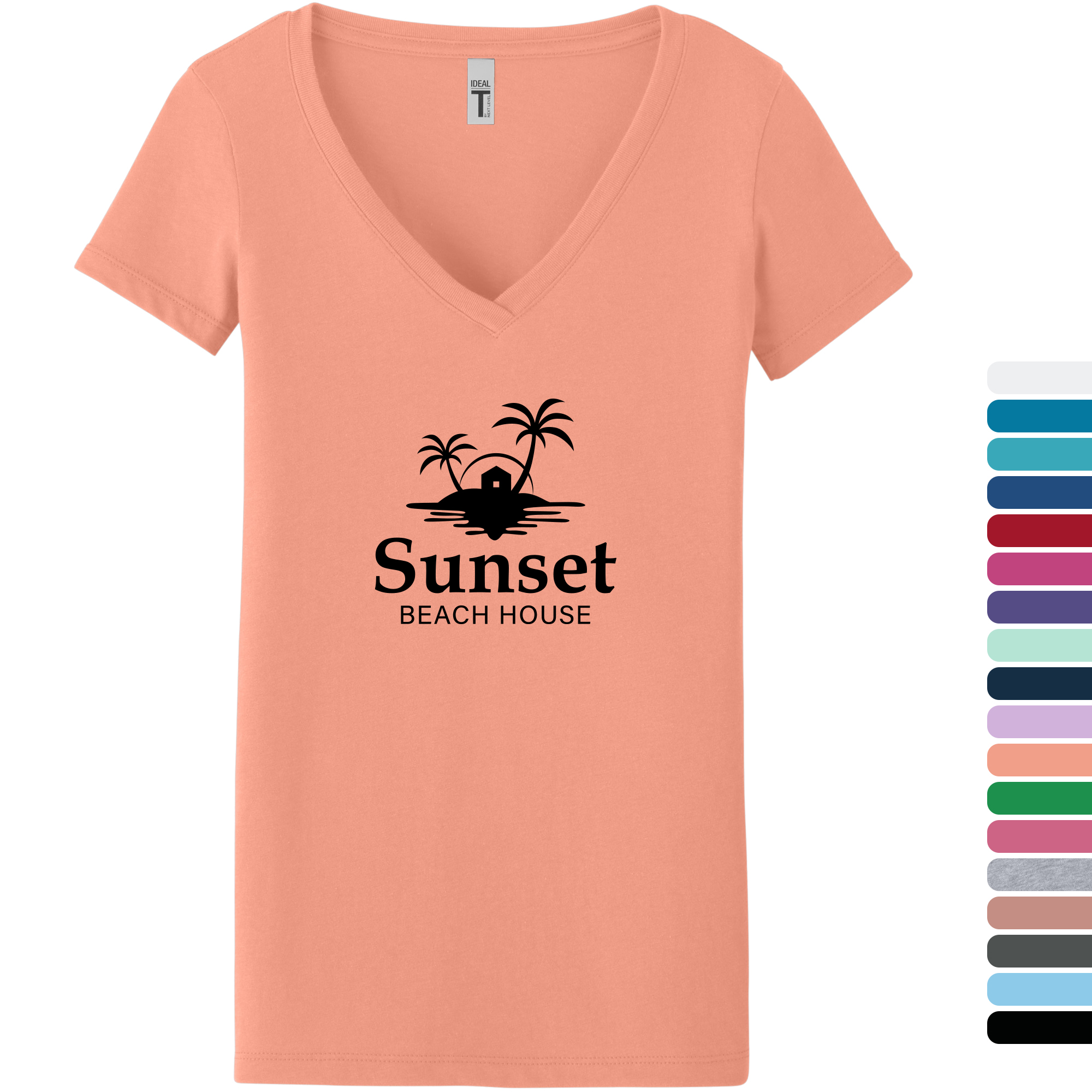 Product Photo 1 Next Level Apparel® Ideal Cotton/Poly Ladies' V-Neck Tee