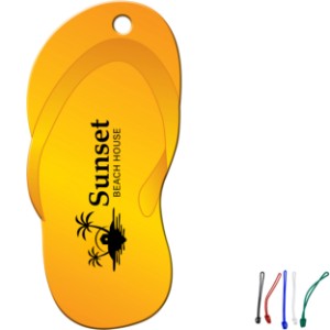 Orange Flip Flop Luggage Tag - TK1352