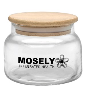 Apothecary Glass Jar with Bamboo Lid, 8 oz. - GA1054