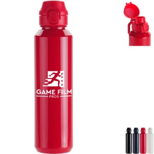 Switchback rPET Bottle w/ Snap-Top Lid & Carabiner, 27oz. - AR1967