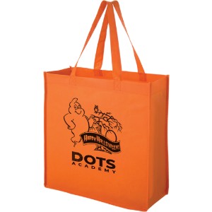 Halloween Non-Woven Mini Tote Bag w/ Ghost Graphic, 13" x 13" - AB1123