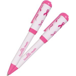 Pink Ribbon USA Made Jumbo Twist Pen - AW1115