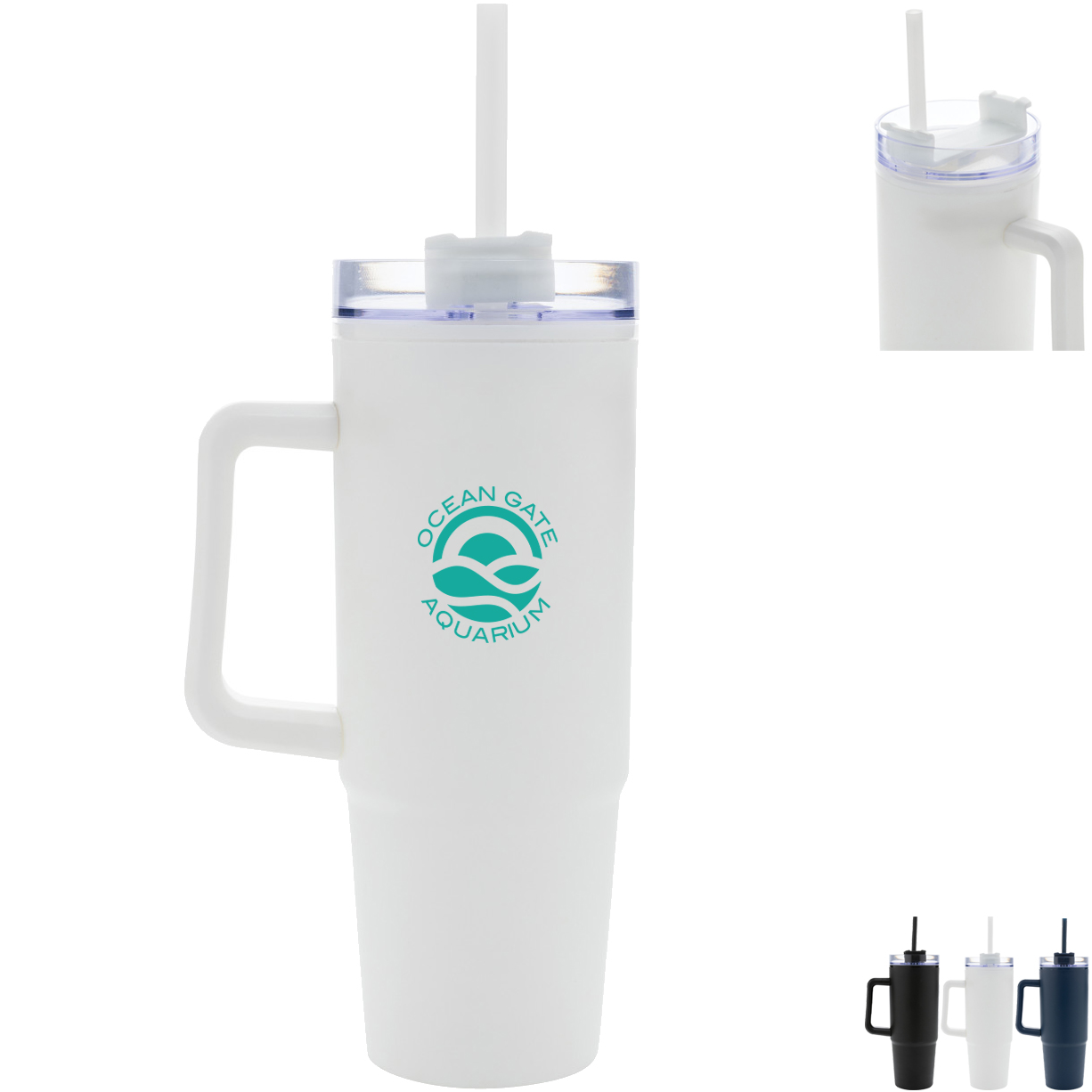 Product Photo 1 Tana Double Wall RCS Plastic Tumbler w/ Handle, 30.4oz.