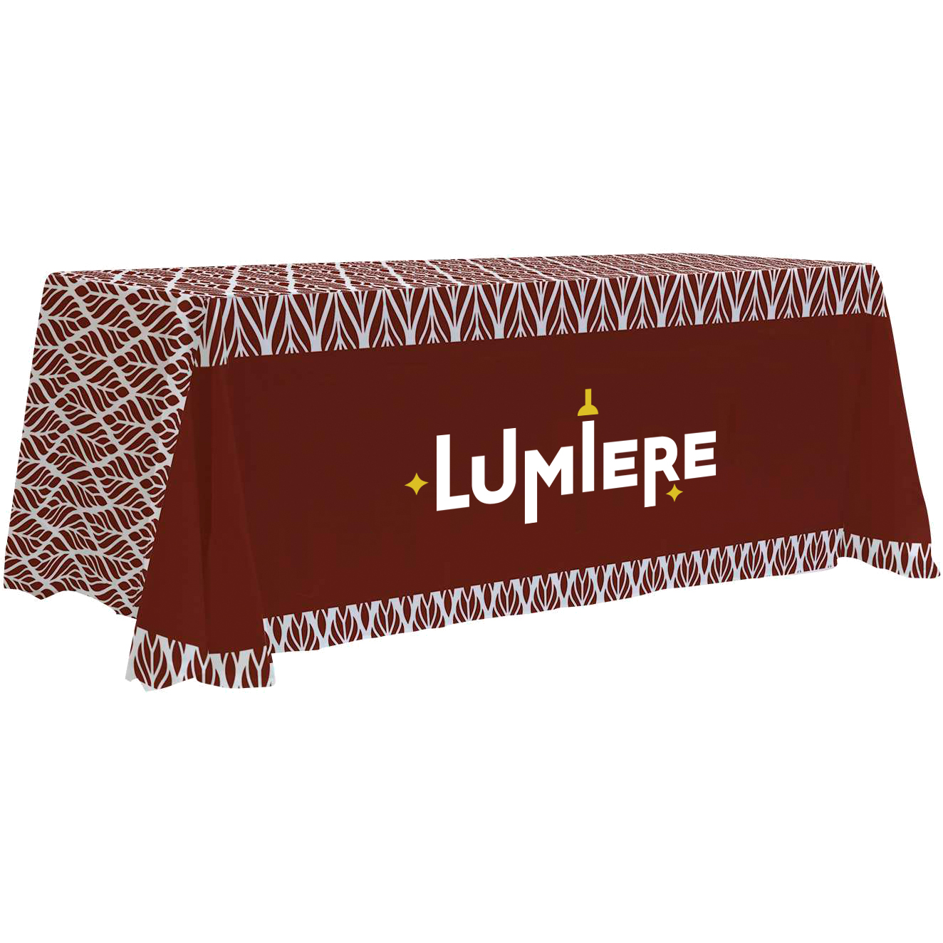 Product Photo 1 Eco-Wise 3-Sided Table Throw, 6' - Full Color, Full Bleed