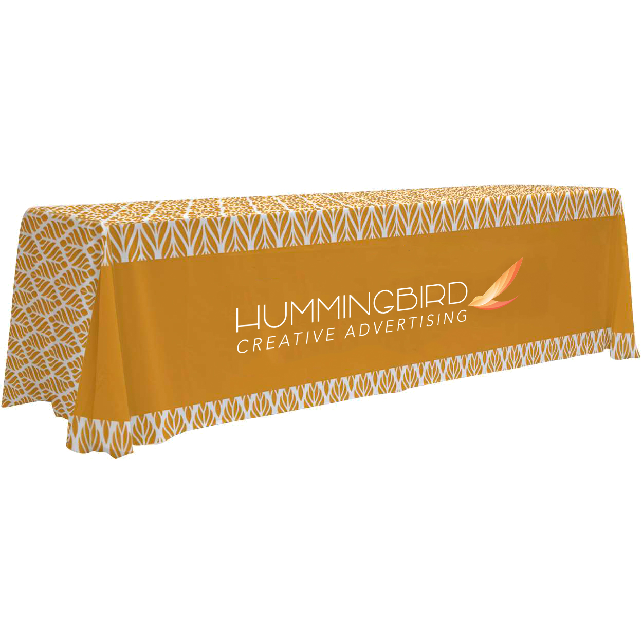 Product Photo 1 Eco-Wise 3-Sided Table Throw, 8' - Full Color, Full Bleed