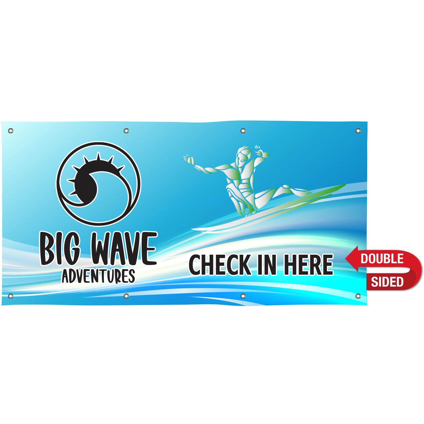 Product Photo 1 Nylon Double-Sided Banner, 3' x 6'