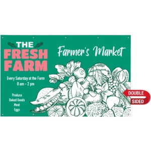 Nylon Double-Sided Banner, 5' x 8' - DY2037