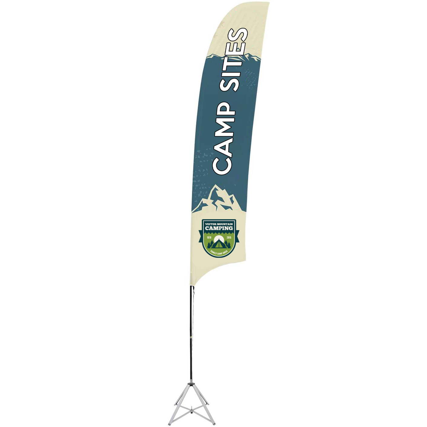 Product Photo 1 Ascent Razor Single-Sided Sail Sign Flag Kit, 22.5'