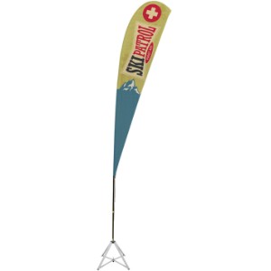 Ascent Teardrop Single-Sided Sail Sign Flag Kit, 22.5' - DY2012