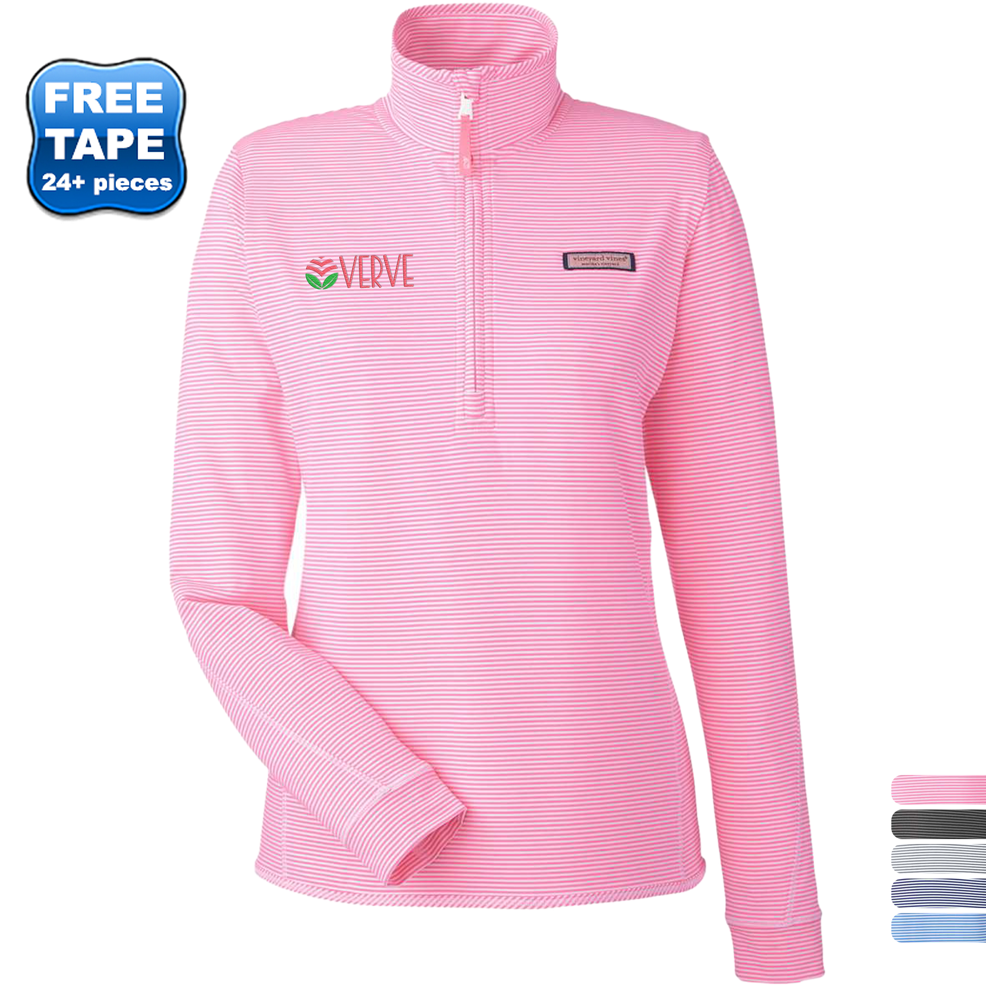 Product Photo 1 Vineyard Vines® Microstripe Sankaty Half-Zip Ladies' Pullover