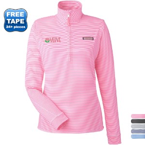 Vineyard Vines® Microstripe Sankaty Half-Zip Ladies' Pullover - WG3346