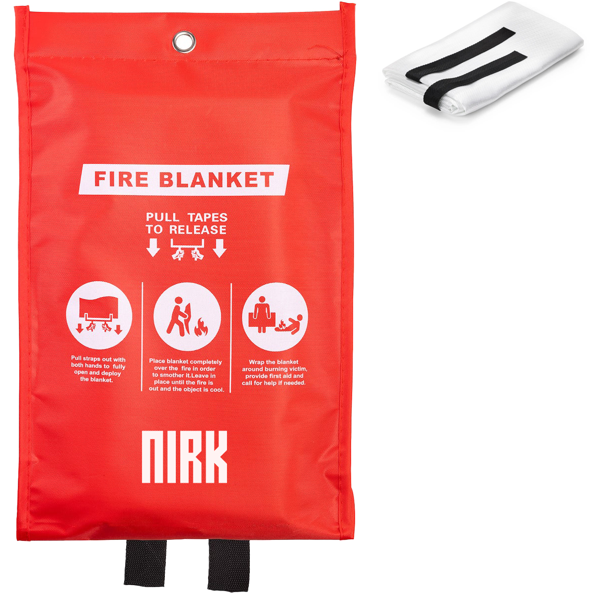 Product Photo 1 Heat-Resistant Fiberglass Fire Safety Blanket, 40" x 40"