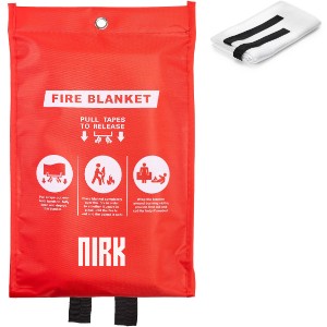 Heat-Resistant Fiberglass Fire Safety Blanket, 40" x 40" - HH4449