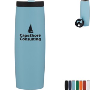 Cove Matte Double Wall Snap Close Tumbler, 16.9 oz. - TE1266