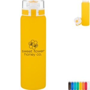 h2go Mudra Translucent Single Wall Glass Bottle, 20.9 oz. - TE1280